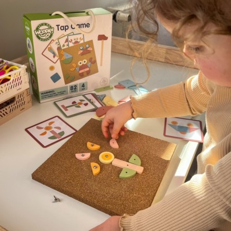 Puidust tap tap pusle 20 mustrit 82 osaline, korktahvel ja haamer