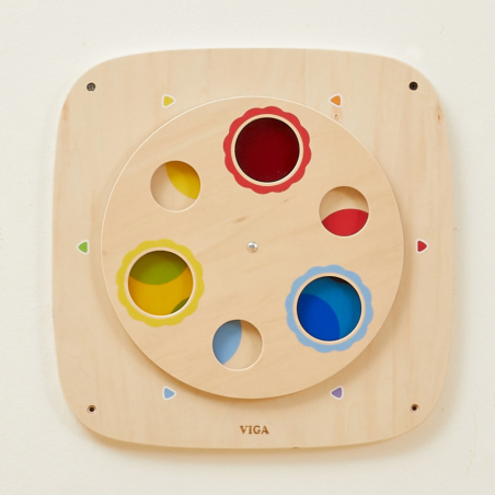 Puidust sensoorne tegelustahvel - värvide miksimine