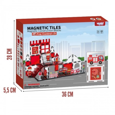 Magnetklotsid 3D tuletõrje komplekt 48 osaline
