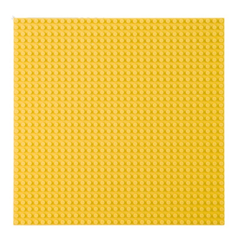 Ehitus alusplaat ehitusklotsidele, kollane, 25,5x25,5 cm